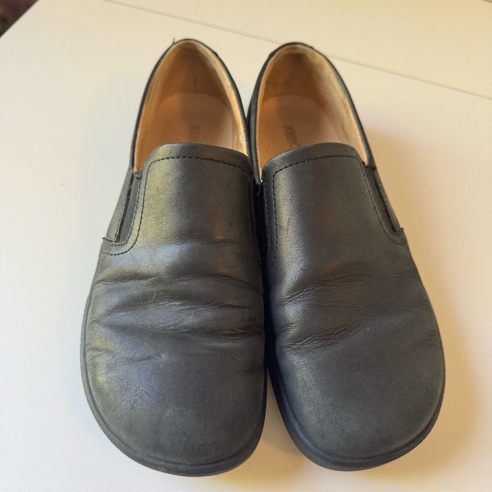 Xero Shoes Dillon Black Leather Slip On Barefoot Loafers Women's 9/39.5